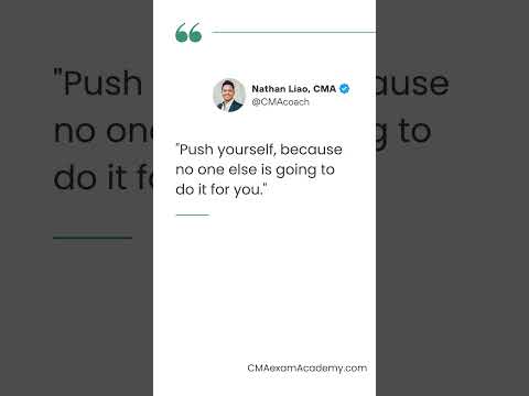 "Push yourself, because no one else is going to do it for you."