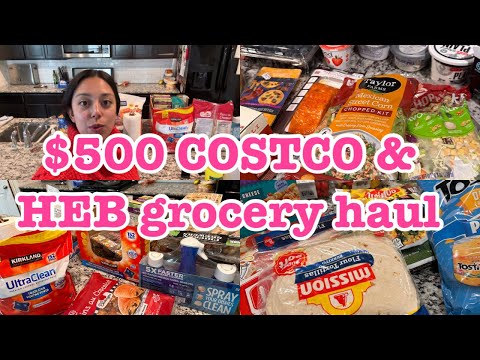 HUGE $500 COSTCO and HEB Grocery Haul!!! / 2024 COSTCO and HEB grocery haul / Cosco Shopping Trip