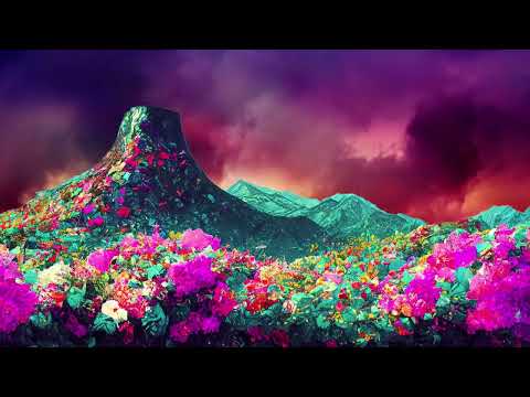 Fantasy Mountain Background Screensaver ⛰🌸 | HD Loop | Animation | Motion Design | Art | Wallpaper