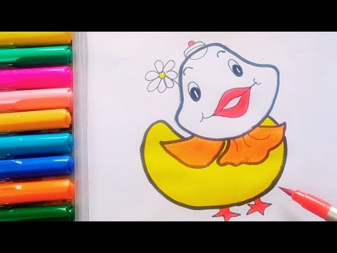 Drawing and Painting Donald Duck Toy for Kids & Toddlers | Simple Drawing, Coloring #drawing