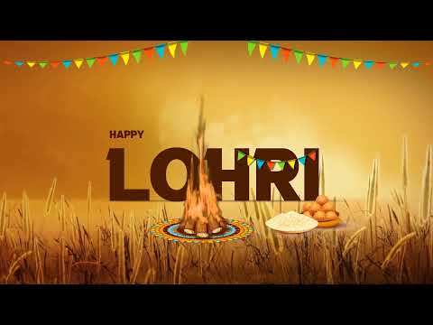 लोहरी दी लाख लाख वधाई, Happy Lohri, Lohri Celebration Card, Lohri Animation, Lohri Background Free