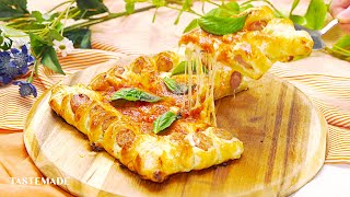 【四つ角くるくる】冷凍パイシートでピザパイ作り🍕