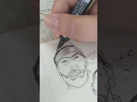 有濃眉的球迷嗎？畫個Anthony Davis 🏀. Drawing Anthony Davis.