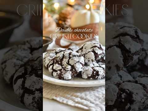 ✨Best Double-Chocolate Crinkle Cookies✨#cookies #recipe