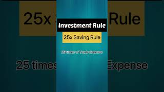 25x Saving Rule | Investment Rule | Financial Freedom #shorts #retirementplanning #investment