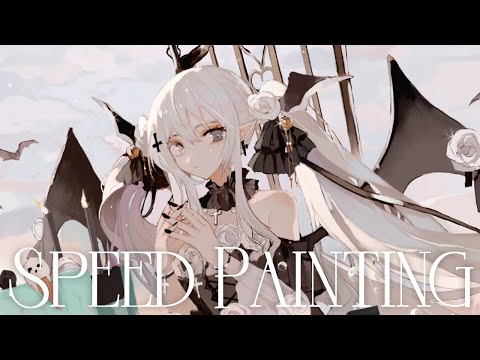 イラストメイキング - commission / 224倍速 字幕解説☽  speed painting