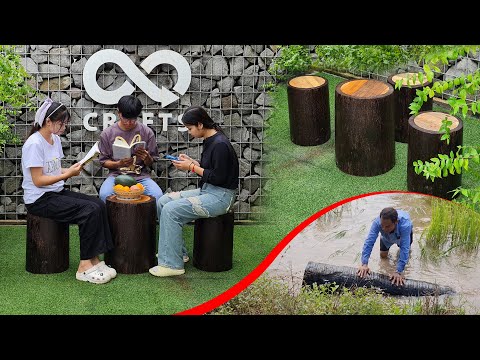 He Picks up a useless Palm Tree from water and turn it to Awesome Seats