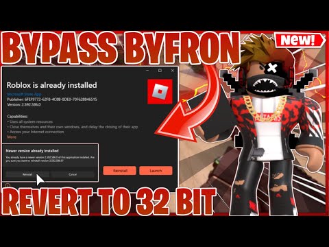 HOW TO BYPASS BYFRON ROBLOX UWP (How To Revert Roblox To 32 Bit) *2024*