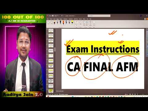 CA Final AFM Exam Instruction ! Must Follow for Better Result ! Important Tips for CA Final AFM