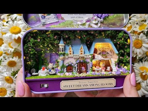 Sweet Dreams among blooms - ASMR DIY miniature dollhouse kit - Box theatre travel together