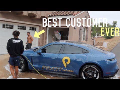 Detailing A Brand New Porsche Taycan // Getting the best type of customers!