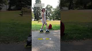 Best way to make a sharp turn & stop on rollerblades! 🙃 #howto #inlineskating