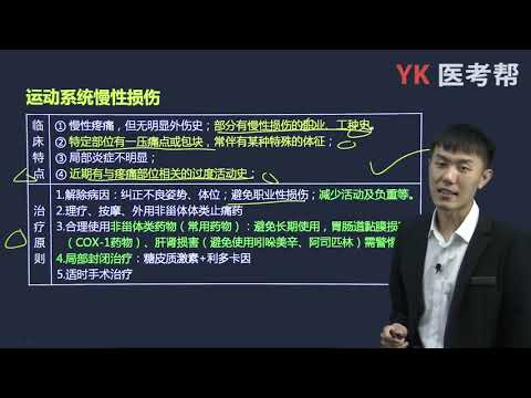 第六十五章 运动系统慢性损伤 01 考试大纲、定义、分类、临床特点、治疗原则、疲劳骨折、胫骨结节软骨病、狭窄性腱鞘炎