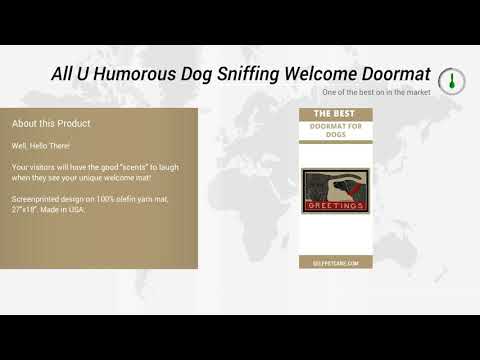 All U Humorous Dog Sniffing Welcome Doormat