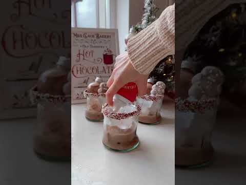 Christmas spice iced hot chocolate 🎄Christmas mocktail in a bauble ornament