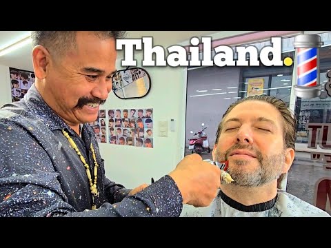 💈$2 BADASS BARBER GOT DRIP. So, I Asked For Some Too.. Pattaya, Thailand 🇹🇭