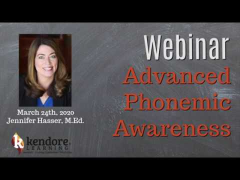 Advanced Phonemic Awareness: A Kendore Learning Webinar