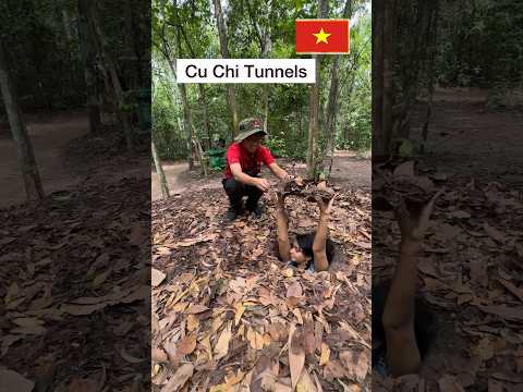 Cu chi Tunnels #cuchitunnel #vietnamadventures #ytshorts #vietnamtravel #secrettunnel #ytviral