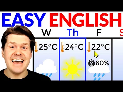 Days of the Week and Weather ☀🌧🌡Easy English Beginner Lesson | Simple English Comprehensible Input