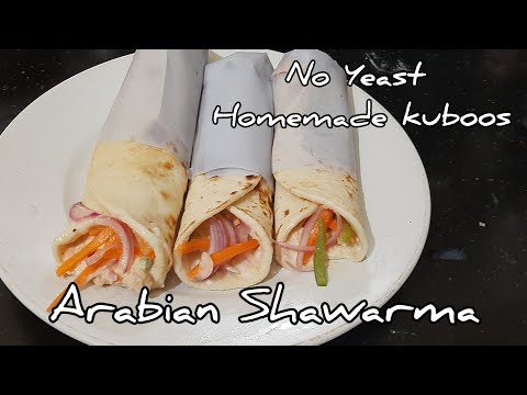 World's best Shawarma || No Yeast Pita bread || Arabian Shawarma with English subtitles