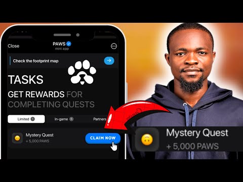 PAWS Airdrop: Mystery Quest Task - Complete Task STEPS (+5,000 PAWS)