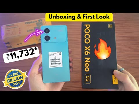 Poco X6 Neo Flipkart Sale Unit Unboxing ⚡ | Poco x6 neo unboxing & First look only ₹11,732* 🤑