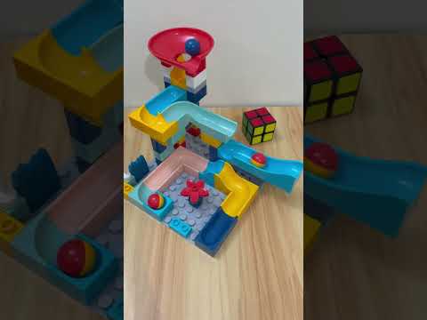 Marble Run ASMR 🔴🟡🔵 818  Satisfying Building Blocks #marblerun #marblerace #asmr