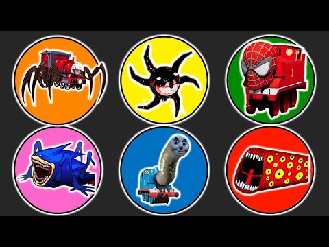 Spin Wheel Choo Choo Charles, Screech Roblox, Kereta Spiderman, Shin Sonic, Thomas Lipan,Train Eater