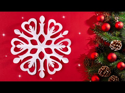 How to Cut a Beautiful Christmas or New Year Snowflake in 5 Minutes | Easy Paper Craft Tutorial