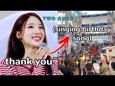 nayeon created a *massive* crowd in malaysia (ft. onces birthday song)