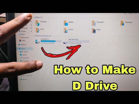 How to Create New 'D' DRIVE  in Windows 10,11 PC And Laptop | C Drive Shrink to Another Drive#2024