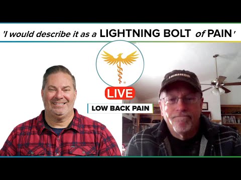 'I would describe it as a LIGHTNING BOLT of PAIN'... Low back pain shooting down the leg