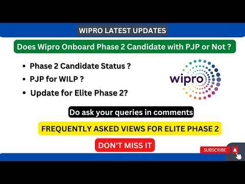 WIPRO PHASE  2 UPDATE | ONBOARDING | PJP MAIL | 2022 |