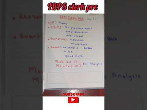 ibps clerk pre to-do list | day-22 | daily target 🎯 |today's tasks 📚 | banking | बैंकिंग | #shorts