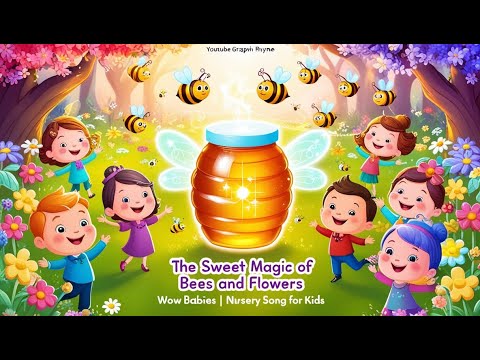 The Sweet Magic of Bees and Flowers||Wow Babies ||Nursery song for kids||#kidssongs