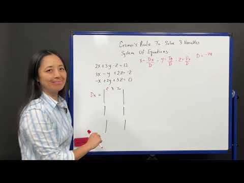 Cramer's Rule 3x3, Solve System Of Linear Equations | Algebra