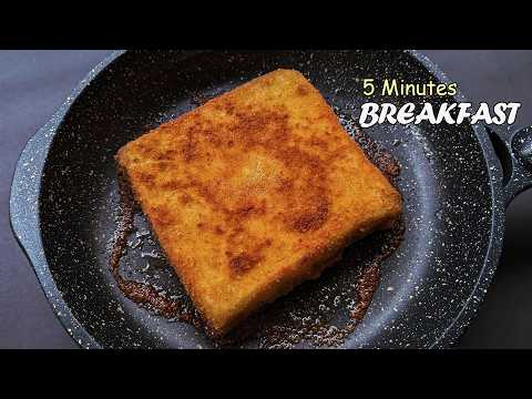 The Most Delicious Recipe With Just Egg & Bread! Easy Breakfast Recipe! Delicious & Healthy!