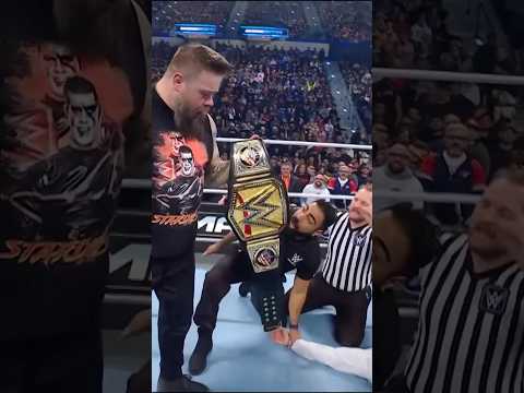 Kevin Owens hits Cody Rhodes with his own championship 😳 #WWE #SmackDown