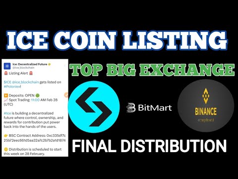 Ice Coin Listing Big Top Exchange and Final Distribution new update