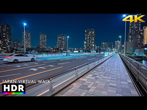 Tokyo Night Walk in Chuo City, Japan • 4K HDR