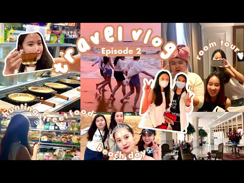 travel vlog eps. 2 | beach day🏖| hunting street food🍩| mini room tour🧼