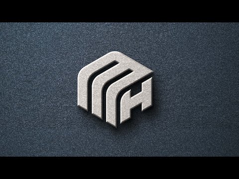 How to Design an M & H Logo in a Hexagon Grid | Adobe Illustrator Tutorial