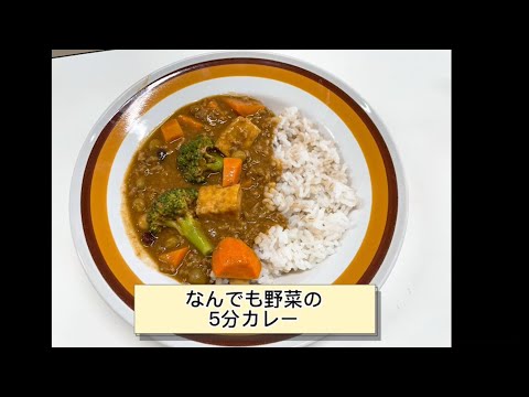 【おいしく手軽にメタボ予防！！】～なんでも野菜の５分カレー～