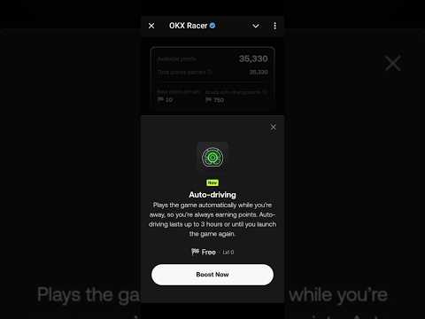 OKX Racer | How To Use Auto Driving To Earn More Tokens