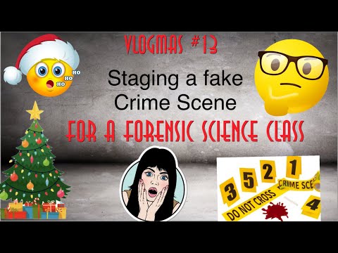 Vlogmas #13: Staging a Fake Crime Scene for my daughters forensic science class 🎄👮🏻🎅🏻