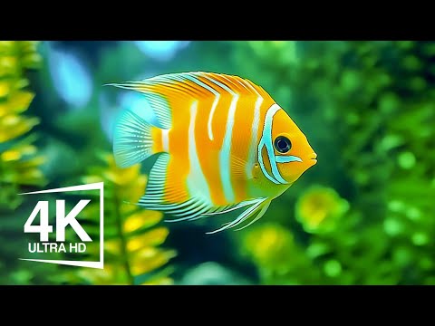 Aquarium 4K VIDEO (ULTRA HD) 🐠 Vibrant Coral and Fish - Beautiful Aquarium Experience