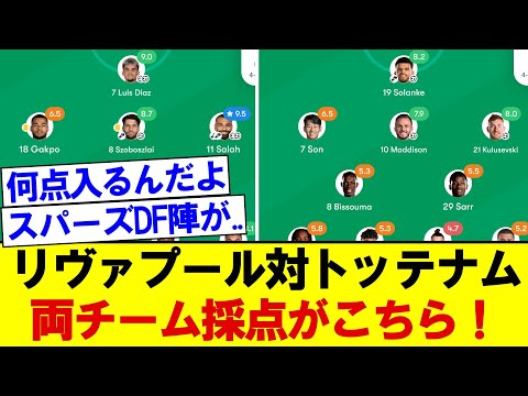 【バカ試合】リヴァプール対トッテナム両チーム採点がこちら！