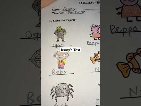 Grading Jenny’s Test! #test #asmr #shorts