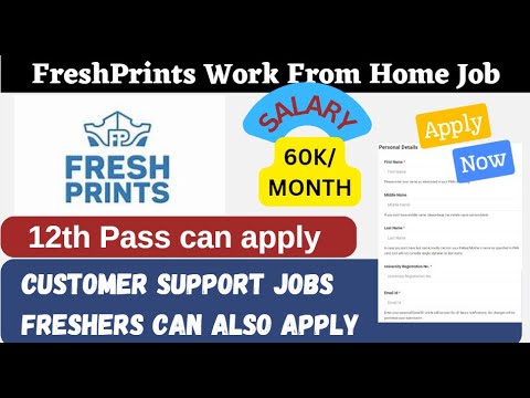 Freshprints Work-from-Home Job Opening | Earn Up to 60k/month!