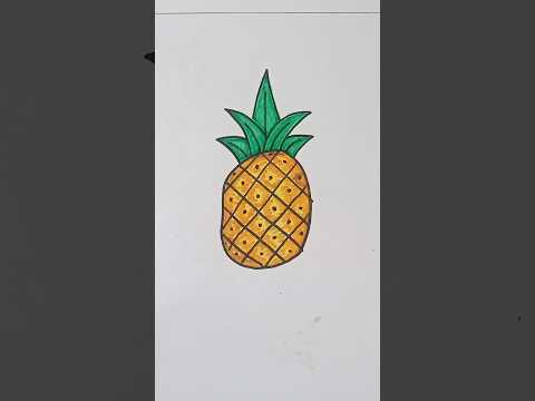 How to draw pineapple 🍍| Menggambar nanas #drawing #easydrawing #howtodraw